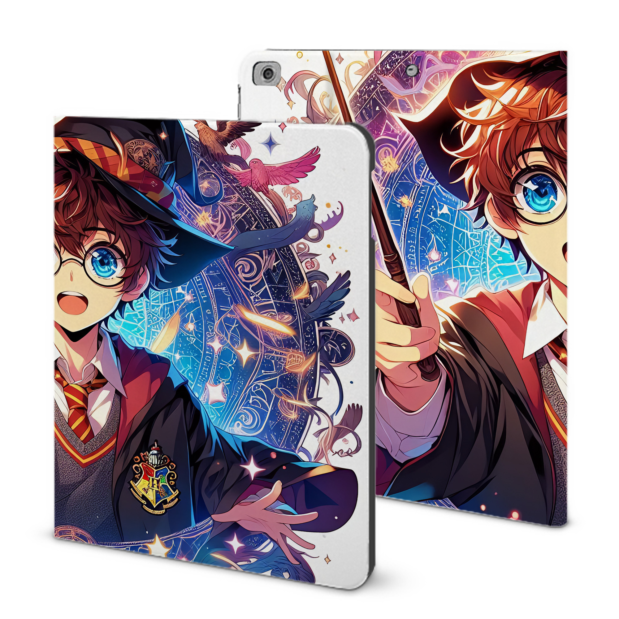 （画像用） Harry Potter ハリー・ポッターシリーズ IPad ケース ブック型 PUレザー TPU 耐衝撃 軽量 薄型 ペン収納なし 全面保護 IPad 各モデル対応